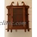 16" Retro Wooden Shadow Box Hanging Curio Shelf Wall Amber Glass Display VTG   253805062602